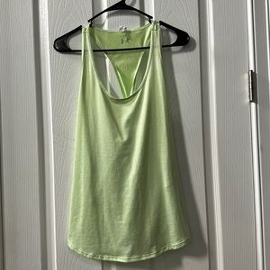 Women’s lime, green under armor, Razorback tank top